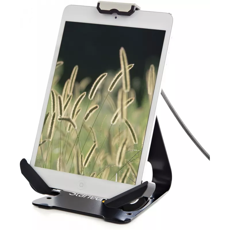 StarTech.com veilige tabletstandaard met K-slot kabelvergrendeling – vergrendelbare tablethouder voor 7,9-inch tot 13-inch tablets – universele, verstelbare tabletmontage voor bureau/oppervlak – vergrendelbare diefstalbeveiligingshouder