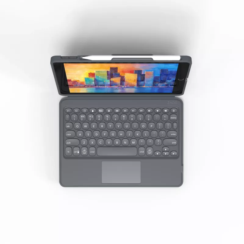 ZAGG Toetsenbord Pro Keys with Trackpad-Apple-iPad 10.2-zwart/grijs-Duits