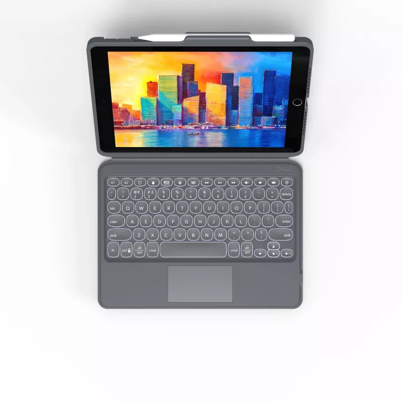 ZAGG Toetsenbord Pro Keys with Trackpad-Apple-iPad 10.2-zwart/grijs-Duits