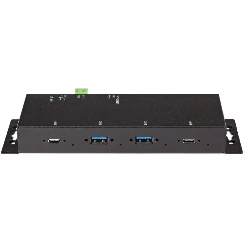 StarTech.com 4-poorts USB-C-hub 10 Gbit/s – industriële USB-C-hub van metaal – 2x USB-C & 2x USB-A – ESD-overspanningsbeveiliging – USB-C- of USB-A-host – zelfstandig werkende, monteerbare USB 3.2 Gen 2 Type-C-hub
