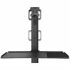 StarTech.com mobiele workstation-wagen met monitorbeugel, CPU/PC-houder, toetsenbordplateau – ergonomische in hoogte verstelbare desktop-computerwagen – rollend mobiel staand werkstation op wielen