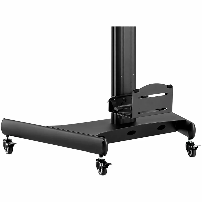StarTech.com mobiele workstation-wagen met monitorbeugel, CPU/PC-houder, toetsenbordplateau – ergonomische in hoogte verstelbare desktop-computerwagen – rollend mobiel staand werkstation op wielen