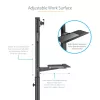 StarTech.com mobiele workstation-wagen met monitorbeugel, CPU/PC-houder, toetsenbordplateau – ergonomische in hoogte verstelbare desktop-computerwagen – rollend mobiel staand werkstation op wielen