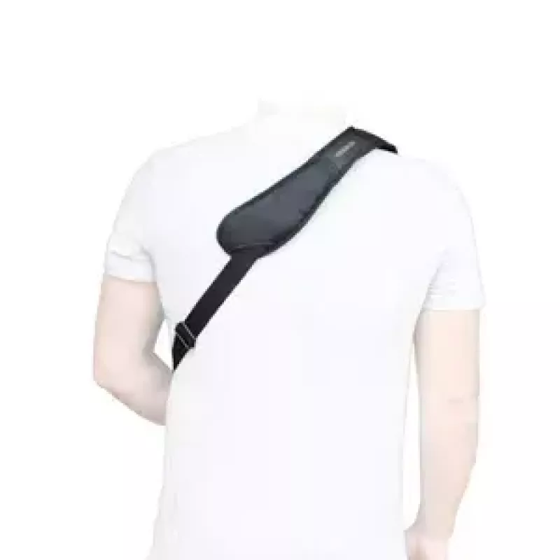 Schouderriem Mobilis ERGONOMIC SHOULDER STRAP laptop zwart karabijnhaak