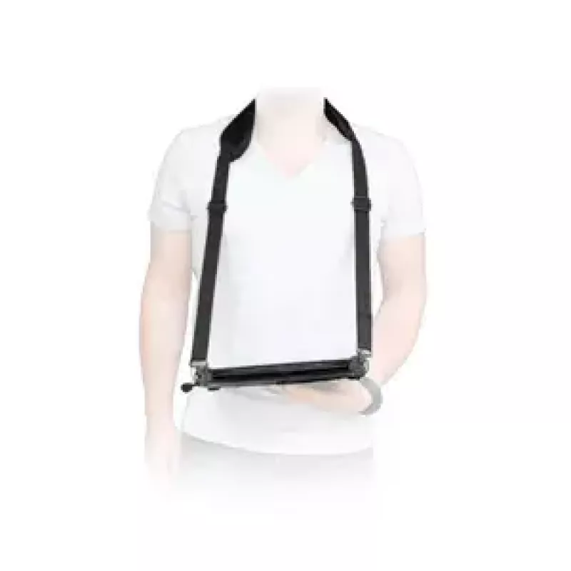 Schouderriem Mobilis ERGONOMIC SHOULDER STRAP laptop zwart karabijnhaak