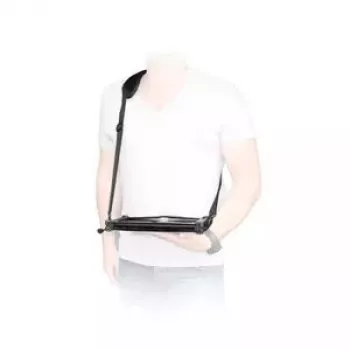 Schouderriem Mobilis ERGONOMIC SHOULDER STRAP laptop zwart karabijnhaak