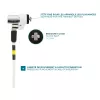 Slank draaibaar beveiligingsslot met sleutel Mobilis 001325 T Lock wit