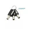 Slank draaibaar beveiligingsslot met sleutel Mobilis 001325 T Lock wit