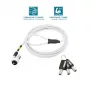 Slank draaibaar beveiligingsslot met sleutel Mobilis 001325 T Lock wit