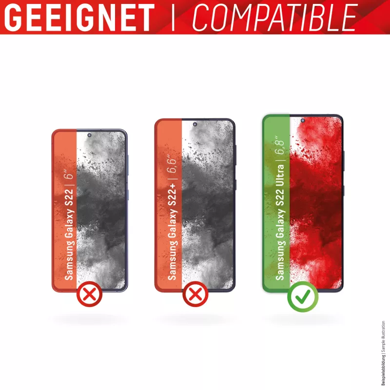 Displex Full Cover-schermbeschermer Samsung Galaxy S22 Ultra gehard glas