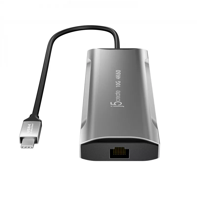 j5create JCD393 4K60 Elite USB-C® 10Gbps Mini Dock, Space Grey