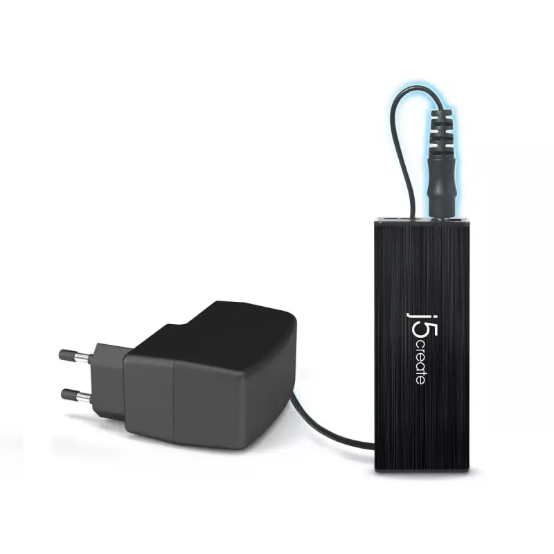 USB-hub j5create JUH340 4-poorts USB 3.0 zwart aluminium