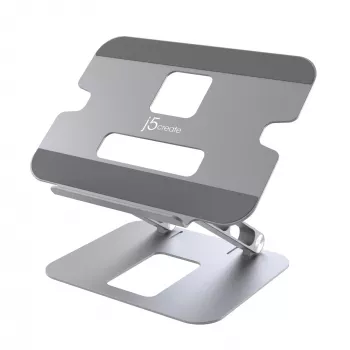 Laptop- en tabletstandaard j5create JTS127-N multi-angle aluminium zwart grijs