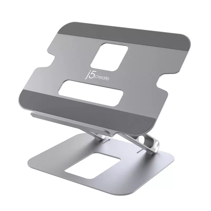 Laptop- en tabletstandaard j5create JTS127-N multi-angle aluminium zwart grijs