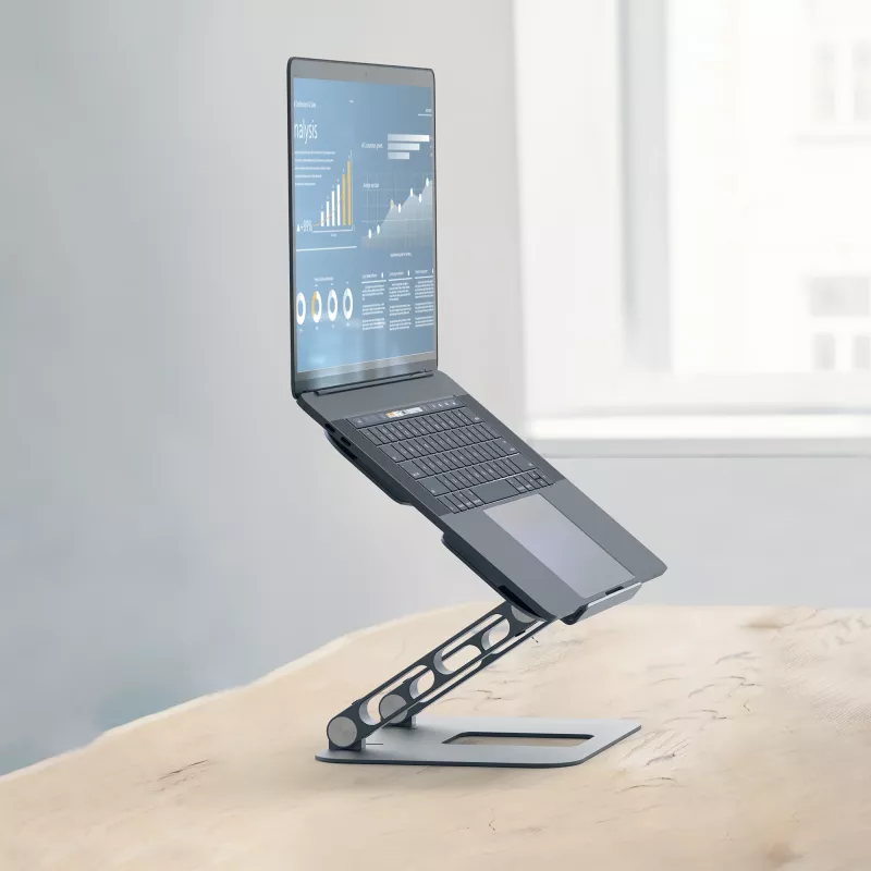 Laptop- en tabletstandaard j5create JTS127-N multi-angle aluminium zwart grijs