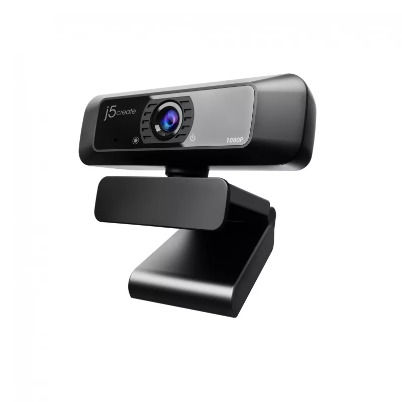 j5create JVCU100 USB™ HD-webcam met 360°-rotatie, 1080p video-opname-resolutie, zwart