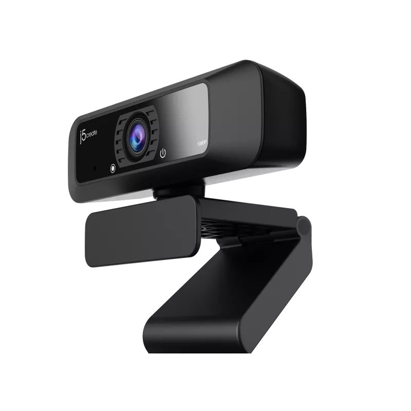 j5create JVCU100 USB™ HD-webcam met 360°-rotatie, 1080p video-opname-resolutie, zwart
