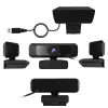 j5create JVCU100 USB™ HD-webcam met 360°-rotatie, 1080p video-opname-resolutie, zwart