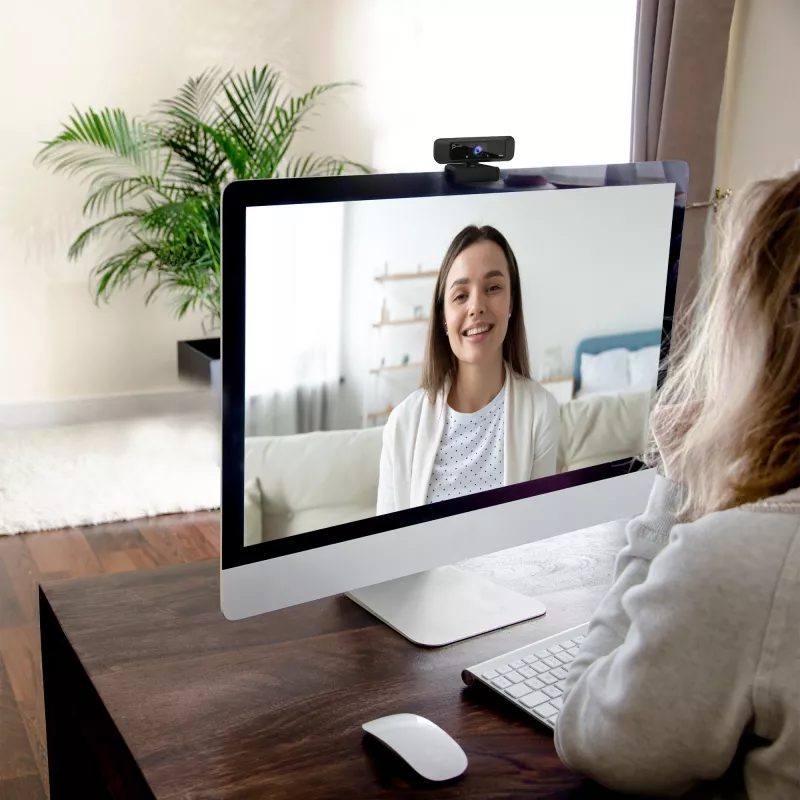 j5create JVCU100 USB™ HD-webcam met 360°-rotatie, 1080p video-opname-resolutie, zwart