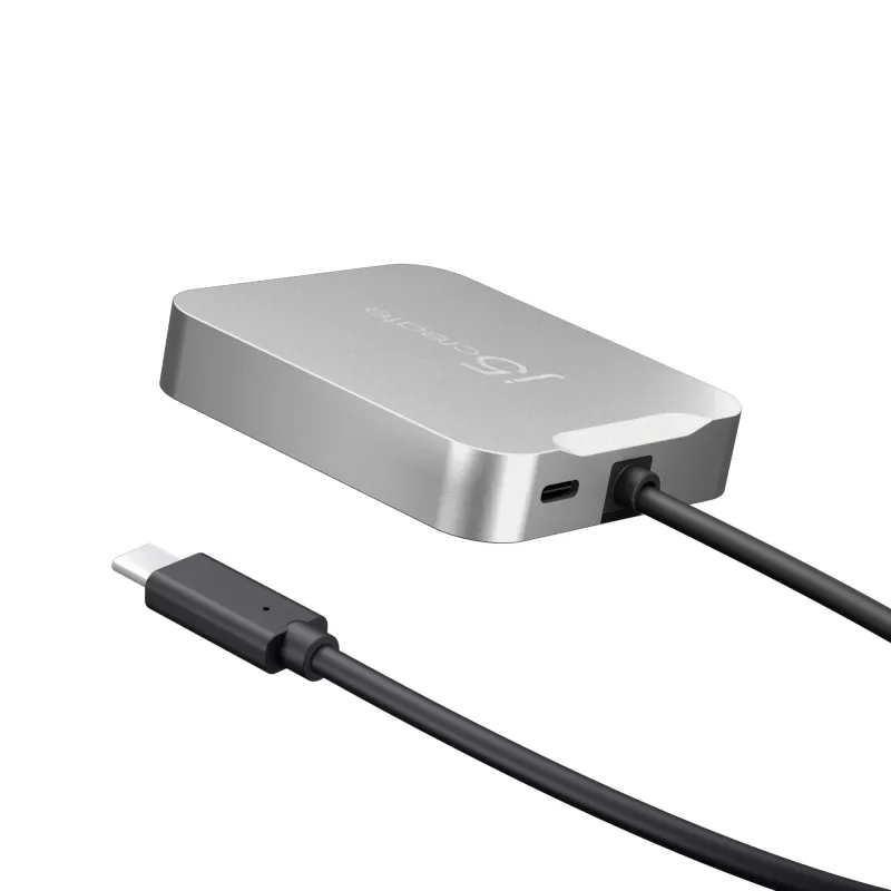 j5create JCD391 4K60 Elite USB-C® PD multi-poorts adapter, zilver