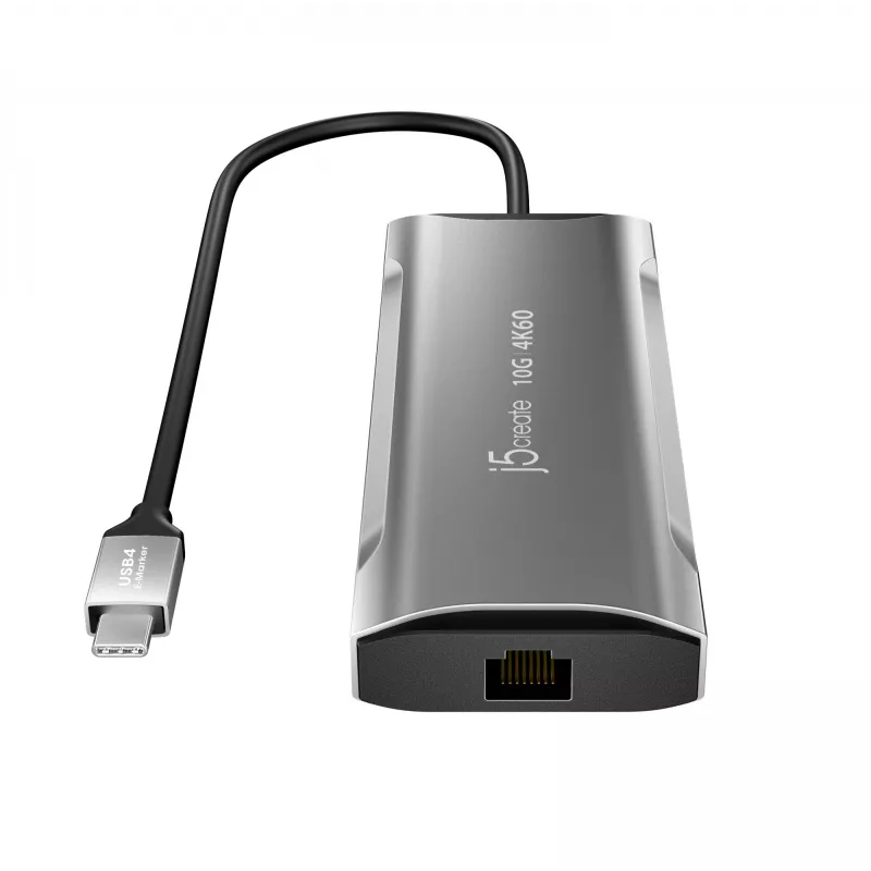 j5create JCD392 4K60 Elite USB-C® 10Gbps travel dock, Space Grey