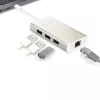 j5create JCH471 USB-C™ Gigabit Ethernet & hub multi-adapter, metallic champagne