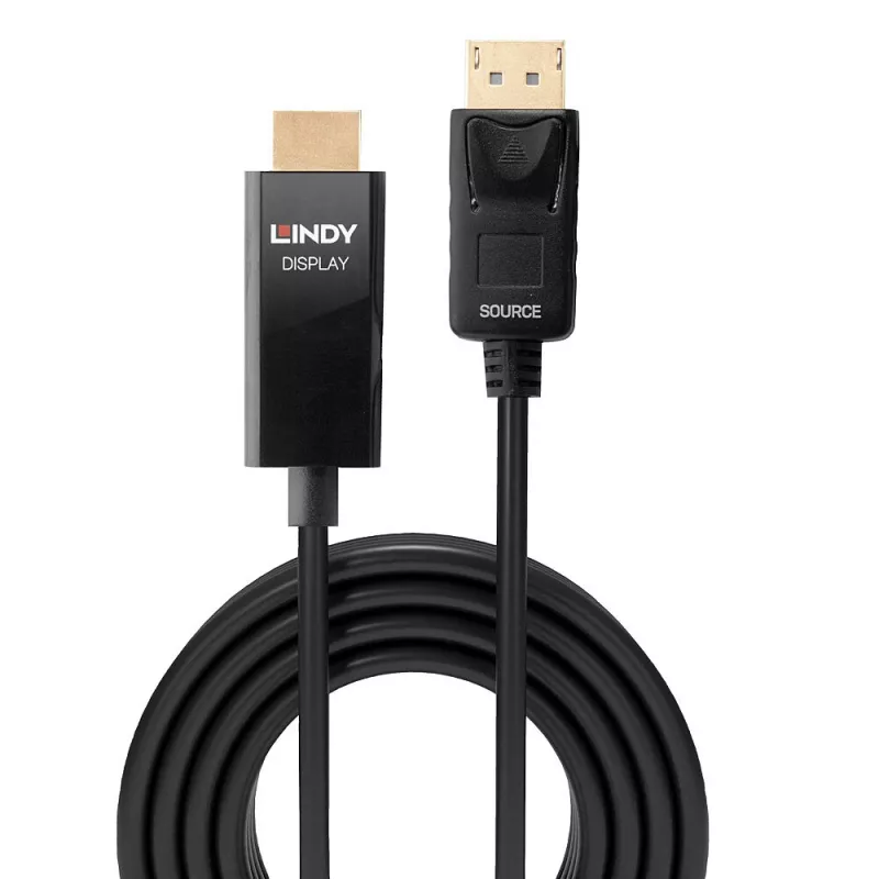 Lindy 5m DP-naar-HDMI-adapterkabel met HDR DisplayPort HDMI