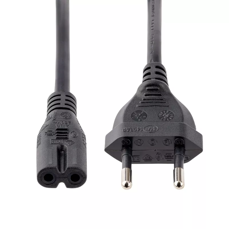 StarTech.com 2 m laptop-netkabel, EU-stekker naar C7, 2,5 A 250 V