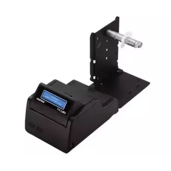 Labelprinter CUSTOM TK180 — thermotransfer, 300×300 DPI, 200 mm/s, max. papierbreedte 82,5 mm, bekabeld Ethernet, zwart