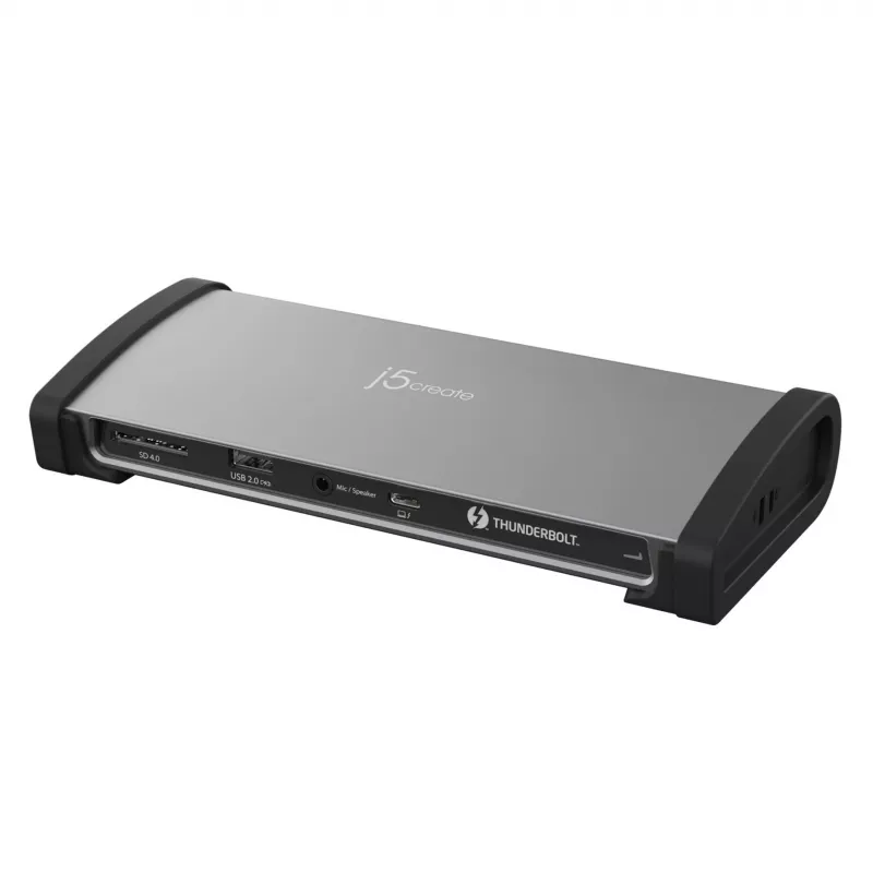 j5create JTD562 - 8K Thunderbolt™ 4 dockingstation - EU, bedraad, Thunderbolt 4, 96 W, 3,5 mm, 10,100,1000 Mbit/s, grijs