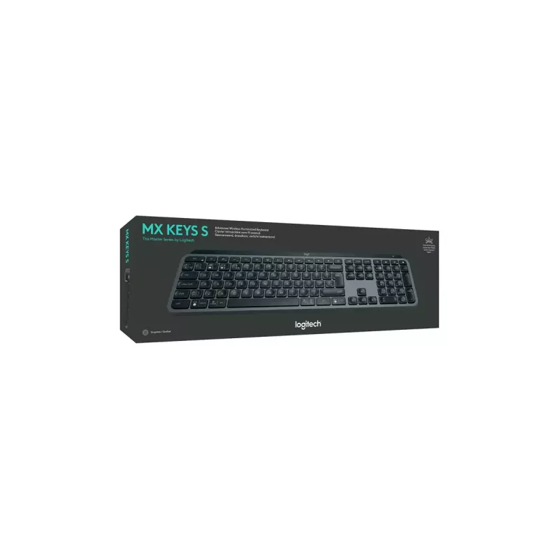 Logitech MX Keys S toetsenbord universeel RF draadloos + Bluetooth AZERTY Belgisch grafiet
