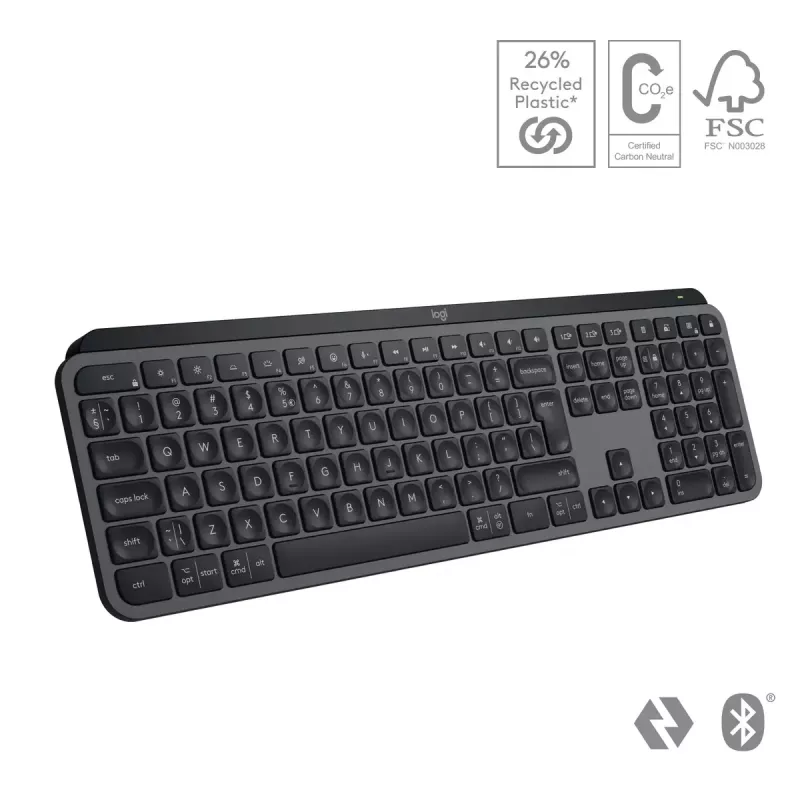 Logitech MX Keys S toetsenbord universeel RF draadloos + Bluetooth AZERTY Belgisch grafiet