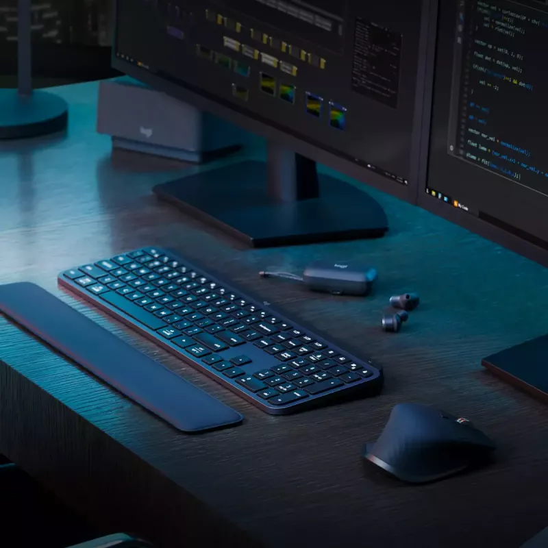Logitech MX Keys S toetsenbord universeel RF draadloos + Bluetooth AZERTY Belgisch grafiet