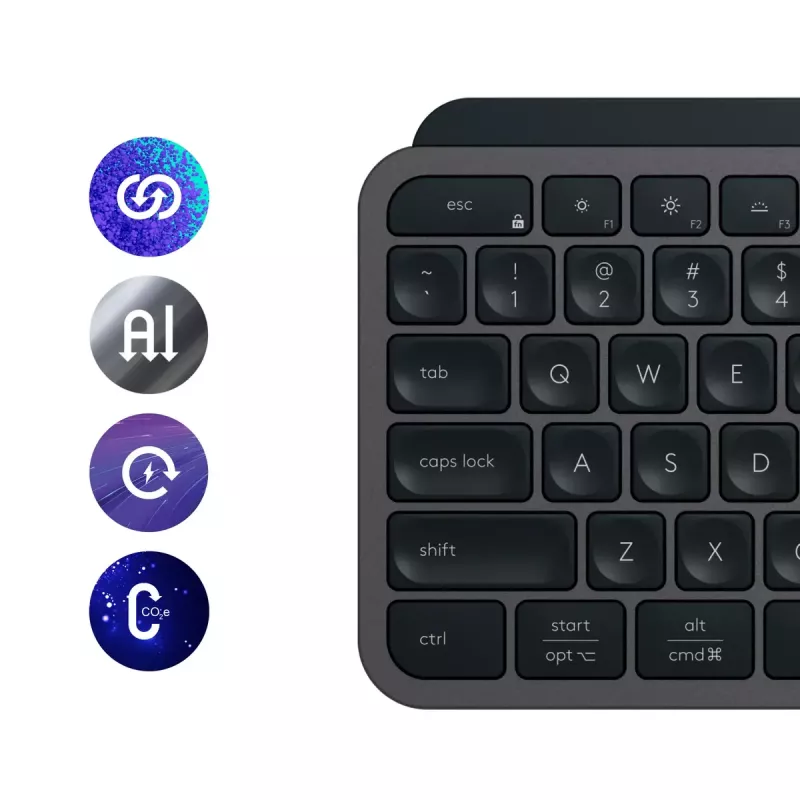 Logitech MX Keys S toetsenbord universeel RF draadloos + Bluetooth AZERTY Belgisch grafiet