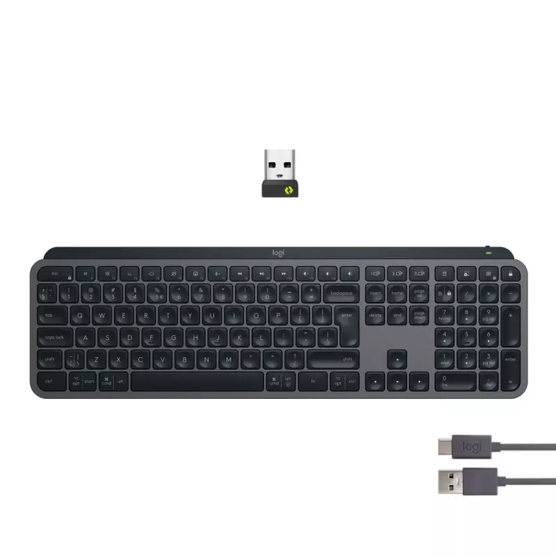 Logitech MX Keys S toetsenbord universeel RF draadloos + Bluetooth AZERTY Belgisch grafiet