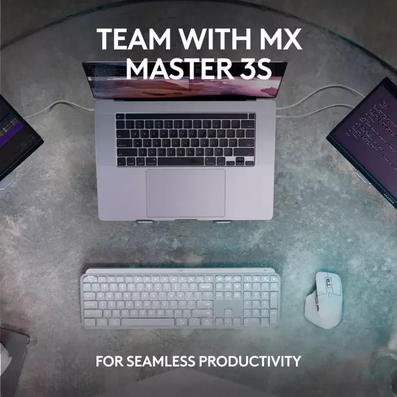 Logitech MX Keys S toetsenbord universeel RF draadloos + Bluetooth AZERTY Belgisch grafiet