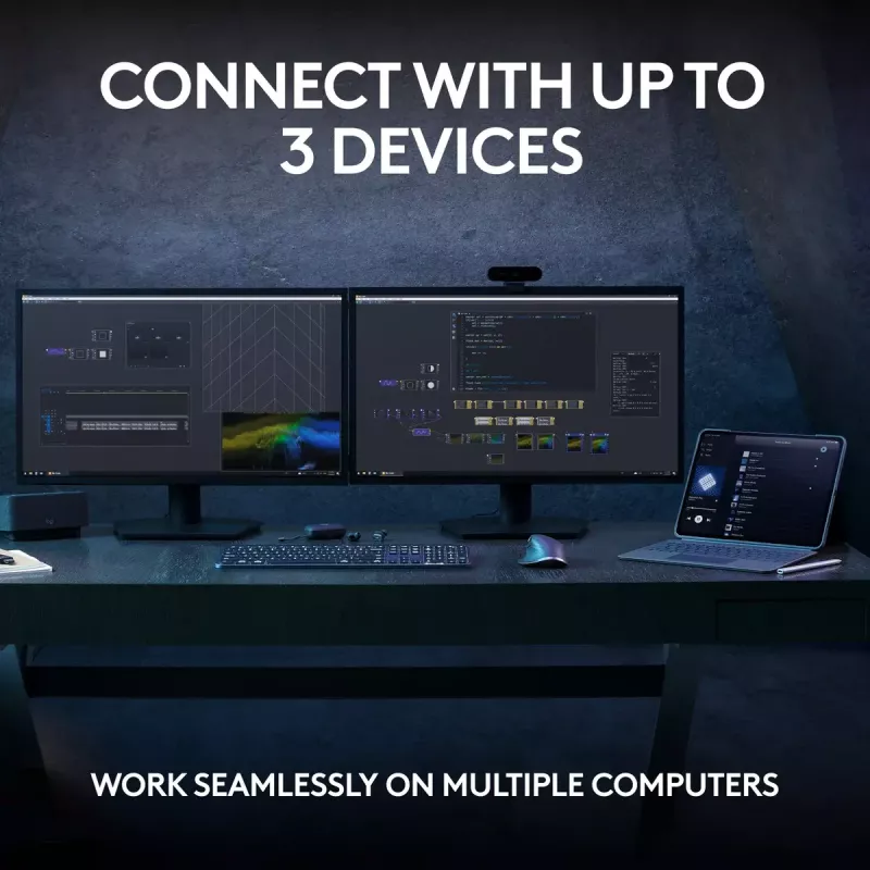 Logitech MX Keys S toetsenbord universeel RF draadloos + Bluetooth AZERTY Belgisch grafiet