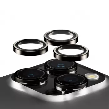 PanzerGlass® Hoops® Metal Camera Lens Protector zwart iPhone 15 Pro | 15 Pro Max