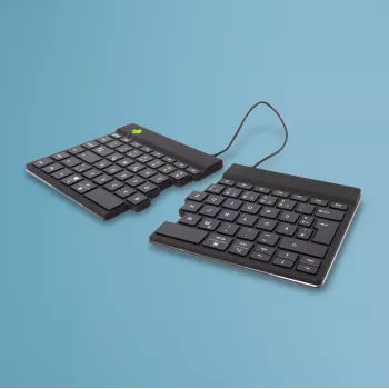 R-Go Tools ergonomisch toetsenbord R-Go Split Break met Break-software, ergonomisch gesplitst toetsenbord, QWERTZ (DE), Bluetooth, zwart