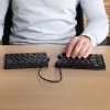 R-Go Tools ergonomisch toetsenbord R-Go Split Break met Break-software, ergonomisch gesplitst toetsenbord, QWERTZ (DE), Bluetooth, zwart