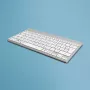 R-Go Tools ergonomisch toetsenbord R-Go Compact Break, compact toetsenbord met pauzesoftware, QWERTZ (DE), Bluetooth, wit