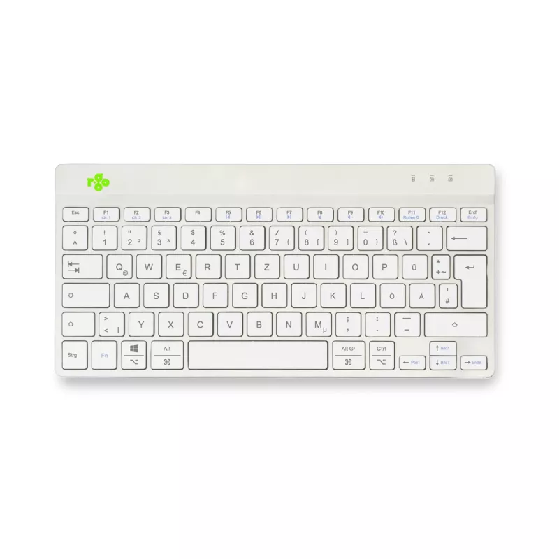 R-Go Tools ergonomisch toetsenbord R-Go Compact Break, compact toetsenbord met pauzesoftware, QWERTZ (DE), Bluetooth, wit