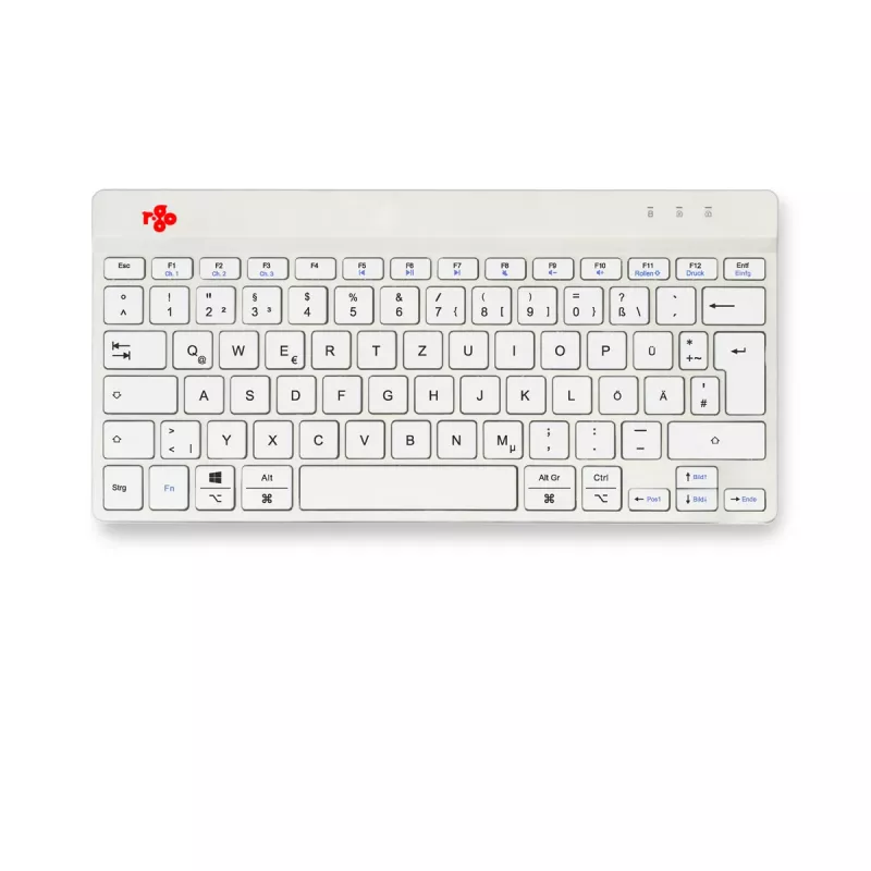 R-Go Tools ergonomisch toetsenbord R-Go Compact Break, compact toetsenbord met pauzesoftware, QWERTZ (DE), Bluetooth, wit