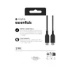 USB-C-naar-USB-C-oplaadkabel 1 m — Zagg International mophie essentials, USB 2.0, zwart