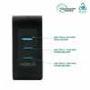 Ravanson Mobilis oplader 100W GaN 2×USB-C + 1×USB-A AC voor binnen — voor laptop, smartphone, tablet — zwart