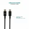 Ravanson Mobilis oplader 100W GaN 2×USB-C + 1×USB-A AC voor binnen — voor laptop, smartphone, tablet — zwart