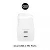 Voeding Zagg 50W 2x USB-C wit — Zagg mophie essentials