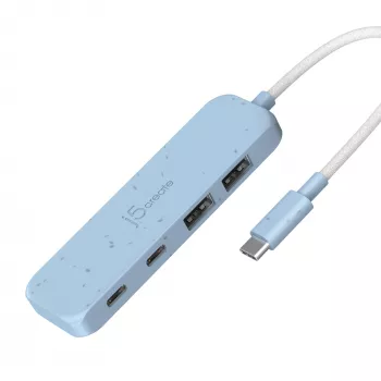 j5create milieuvriendelijke USB-C naar 4-poorts Type-C en Type-A Gen 2 hub