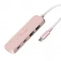 USB-C hub j5create JCH342ER-N 4-poorts Type-C Type-A Gen 2 10000 Mbit/s roze