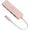 USB-C hub j5create JCH342ER-N 4-poorts Type-C Type-A Gen 2 10000 Mbit/s roze